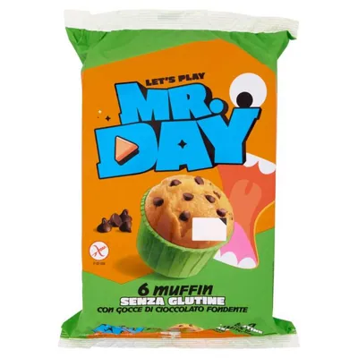Mr. Day маффины с темным шоколадом без глютена, 6 шт., 252 г