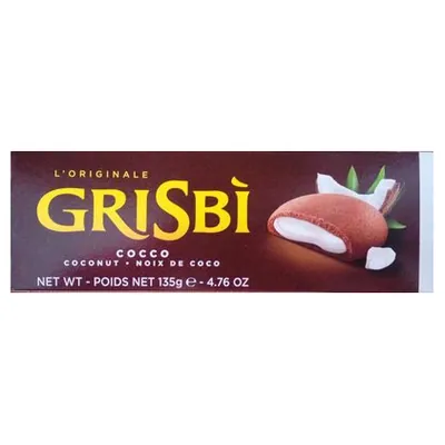 Grisbì Classic Cocco coconut cream filled cookies, 135 g