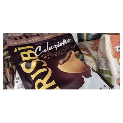Grisbì cocoa and hazelnut filled breakfast cookies, 225 g