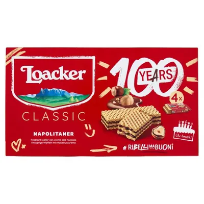 Loacker Вафли Napolitaner, 4 шт., 45 г