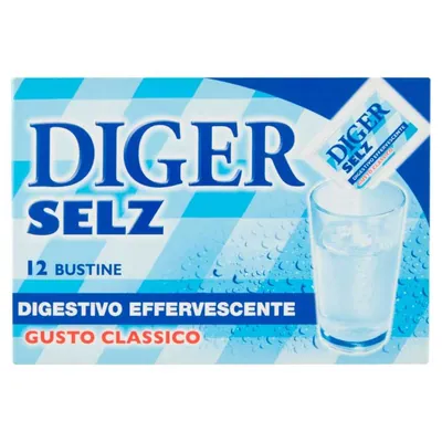 Diger Selz Пищеварительный шипучий напиток, 12 пакетиков, 0,042 кг