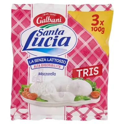 Santa Lucia Моцарелла без лактозы гр.100x3