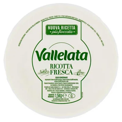 Сыр Vallelata Ricotta, 1,5 кг, 1 шт