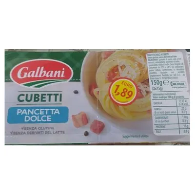Galbani панчетта сладкая кубиками, 75х2 г