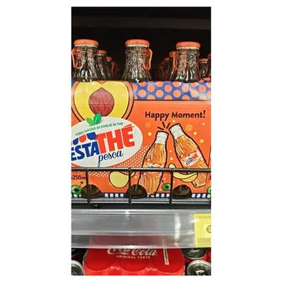 Estathé peach iced tea in glass bottle, 3 pcs of 0.25 l