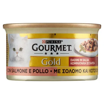 Purina Gourmet Gold кусочки в соусе с лососем и курицей, 85 г