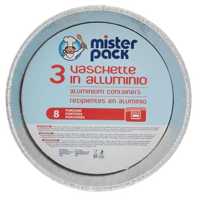 Mister Pack Контейнеры алюминиевые для торта без крышки, 3 шт.