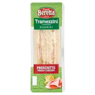 Viva la Mamma Beretta Сэндвич трамеццино с ветчиной Прага и артишоками, 140 г