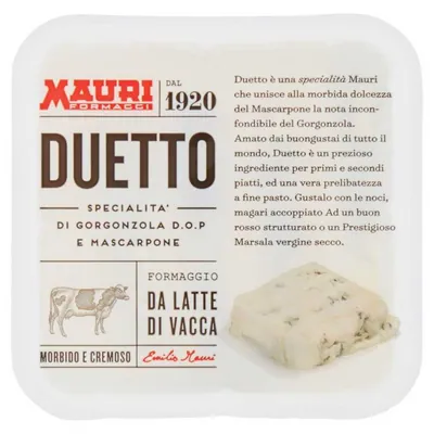 Mauri Duetto Gorgonzola DOP and mascarpone cheese specialty, 200 g