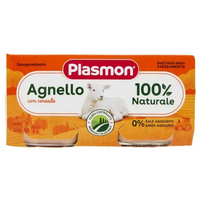 Plasmon гомогенизированное пюре из мяса ягненок, 2 × 80 г