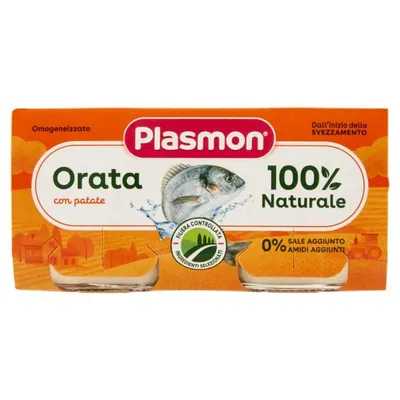 Plasmon гомогенизированное пюре из морского леща, 2 × 80 г