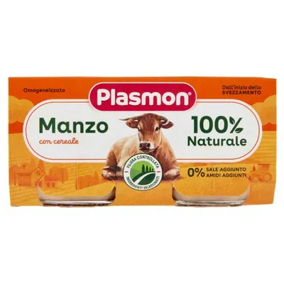 Plasmon гомогенизированное пюре из мяса говядина, 2 × 80 г