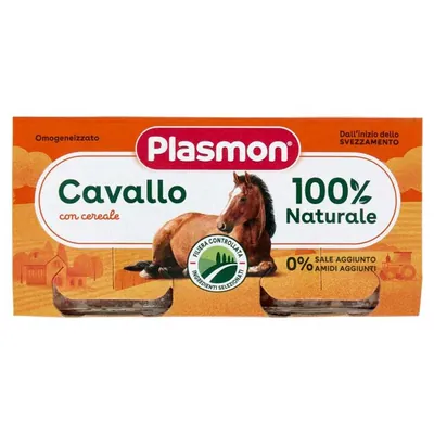 Plasmon гомогенизированное пюре из мяса конина, 2 × 80 г