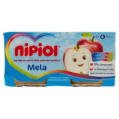 Nipiol гомогенизированное пюре яблоко, 2 × 80 г
