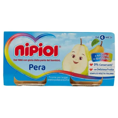 Nipiol гомогенизированное пюре груша, 2 × 80 г