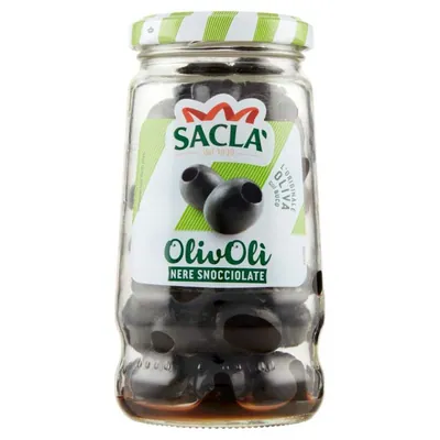 Saclà маслины черные без косточки, 135 г