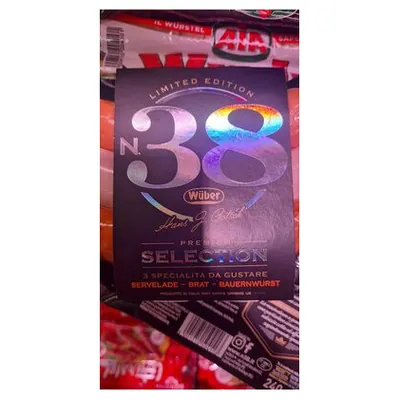 Wuber N. 38 Premium Selection frankfurters, 240 g