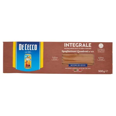 De Cecco цельнозерновые квадратные спагетти, 500 г