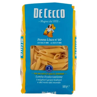 De Cecco Penne Lisce n.40, 500 g