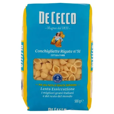De Cecco Conchigliette Rigate n.51, 500 g