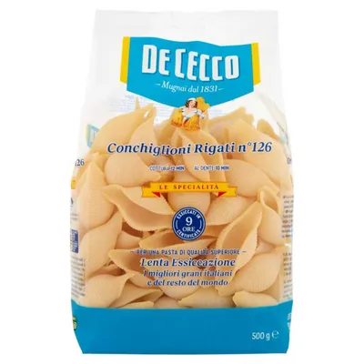 De Cecco Specialita Conchiglioni Rigati n.126, 500 g