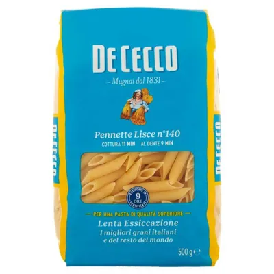 De Cecco Penne Mezzane Lisce n.140, 500 g