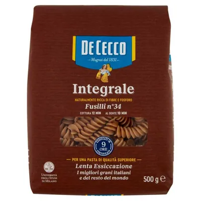 De Cecco Integrale фузилли n°34, 500 г