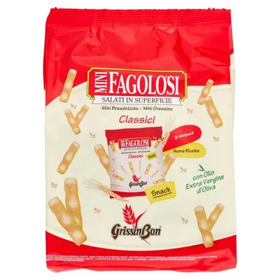 GrissinBon Мини-гриссини классические мультипак Grissin Bon Minifagoloso Classico Multipack, 160 г (11 × 15 г)