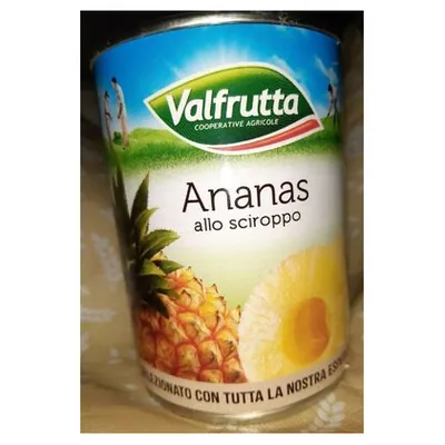 Valfrutta pineapple in syrup no added sugar, 580 g