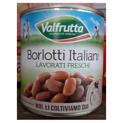 Valfrutta borlotti beans in a tin, 400 g