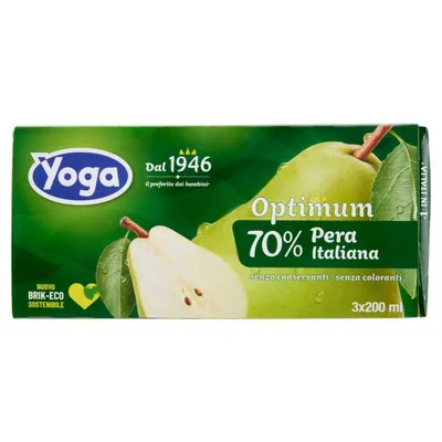 Yoga Succhi di Frutta Optimum 70% Сок итальянская груша, 3 × 200 мл