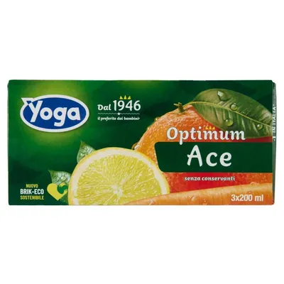 Yoga Succhi di Frutta Optimum Сок Ace, 3 × 200 мл