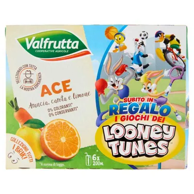 Valfrutta ACE juice, brick, 6 × 200 ml