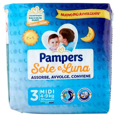 Pampers Sole e Luna размер 3, 4–9 кг