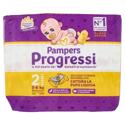 Pampers Progressi Mini размер 2, 3–6 кг, 30 шт.