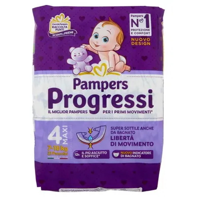Pampers Progressi Maxi размер 4, 8–18 кг, 22 шт.