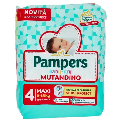Pampers Baby Dry трусики-подгузники размер 4, 8–15 кг, 16 шт.