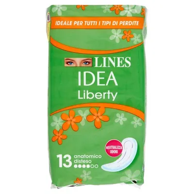 Lines Idea Liberty гигиенические прокладки анатомические, 13 шт