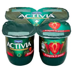 Activia Danone strawberry yogurt, 4х125 g