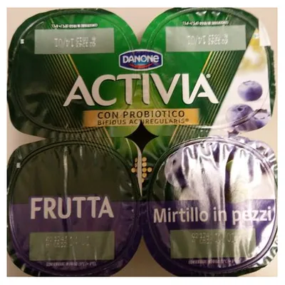 Activia Danone blueberry yogurt, 4х125 g