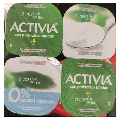 Activia Danone natural 0% fat yogurt, 4х125 g
