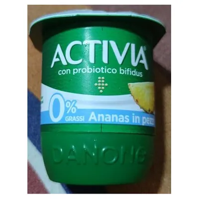 Activia Danone pineapple 0% fat yogurt, 4х125 g