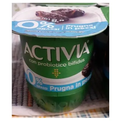 Activia Danone prune 0% fat yogurt, 4х125 g