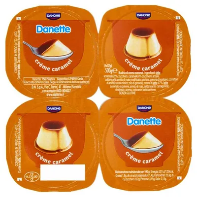 Danette creme caramel, 4 × 125 g