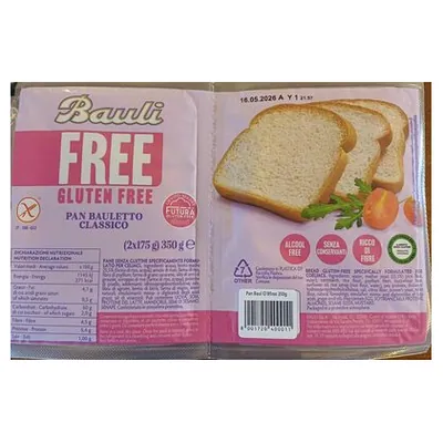 Bauli gluten-free Pan Bauletto soft bread, 350 g