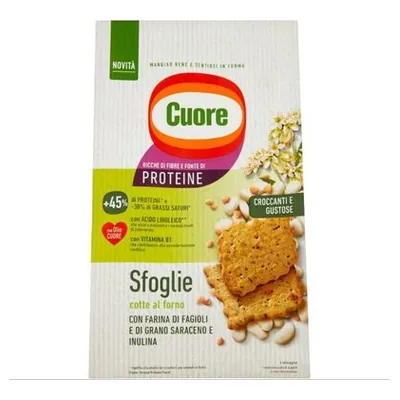 Cuore crispy chickpea flour crackers Sfoglie Croccanti Ceci, 170 g