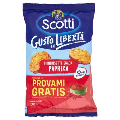 Riso Scotti Paprika rice snack "le Risette", 60 g