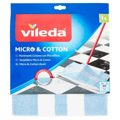Vileda тряпка для пола из хлопка и микрофибры, 1 шт.