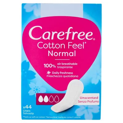 Carefree хлопковые ежедневные прокладки Cotton, 40+40 шт