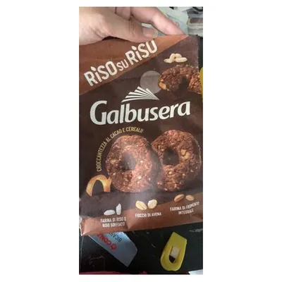 Galbusera Riso Su Riso rice, chocolate and cocoa biscuits, 290 g